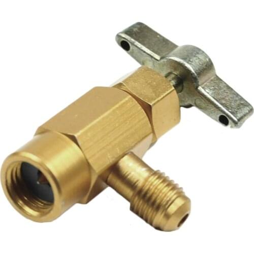 1pc 60*35mm 1/4 Thread Adapter R-134a Refrigerant Can Dispensing Bottle Tap Opener Valve #280962