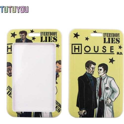 1pcs PC2872 House M.D. Creative Lanyard Card Holder Doctor Nurse Hanging Neck Phone Lanyard Badge Subway Access Card Holder