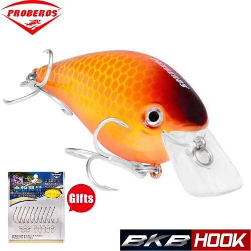 1pc Plastic Fishing lure Exported to Japan 3"-7.6cm Fishing Bait 12.75g Crankbait 6 color fishing tackle 8# Hook