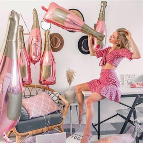 1pcs Happy Birthday Party Champaign Bottle Cup Foil Balloons Valentines Day Wedding Decoration Air Helium Balloon Party Decor