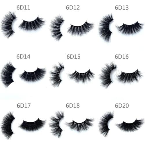 30 Pairs/lot wholesale 25mm mink lashes 100% handmade natural thick long false eyelash 6D soft dramatic Eye lashes makeup 6D01