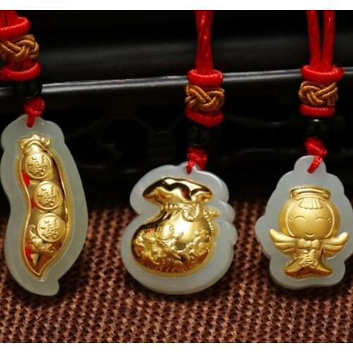 3D gold inlay and Tianyu mascot pendant h33