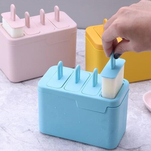 4 Pieces Popsicle Molds Easy Release BPA-free Popsicle Maker Homemade Ice-Pop Mold Reusable Dessert Ice Cream Mold