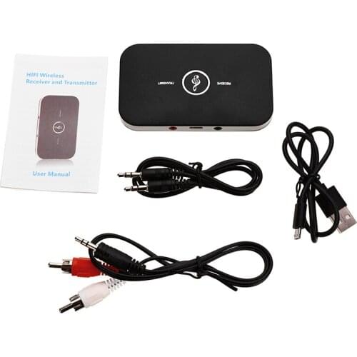 B6 2 in 1 Wireless Bluetooth 5.0 Receiver & Transmitter Audio 3.5mm Adapter For PC Smartphone Speaker Receiver & Transmitter New