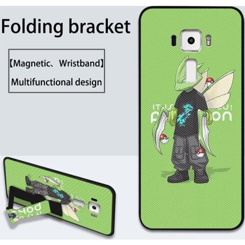 Magnetic bracket Case For Asus zenfone Selfie ZD551KL Z00UD Wrist Strap Soft Silicone Cover For Asus ZenFone 3 ZE552KL