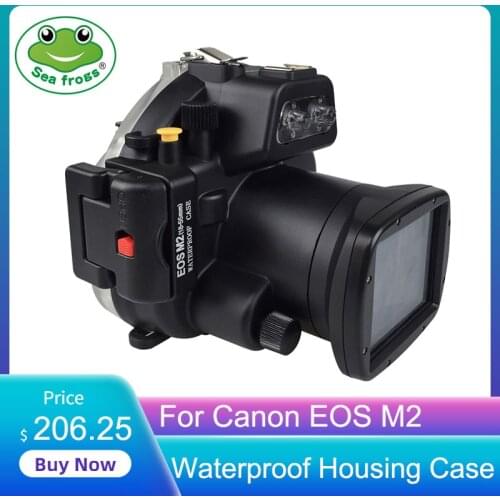 For Canon EOS M2 Digital Camera Diving Case Underwater Waterproof Housing Case Transparent Waterproof Cover
