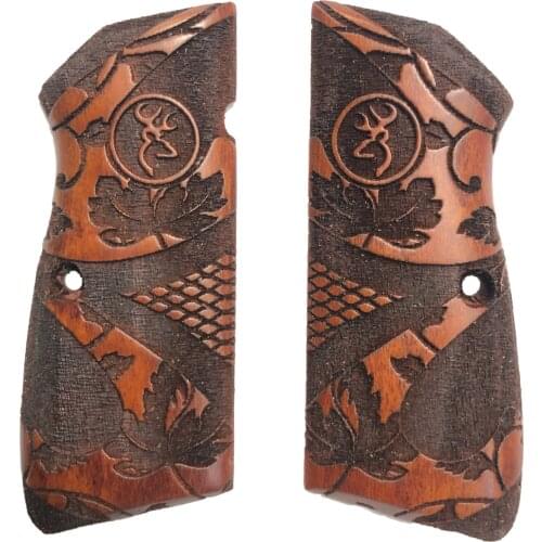 Belgium Browning 14 PCs Browning Model Laser Cutting Red Wooden Grip Mod2