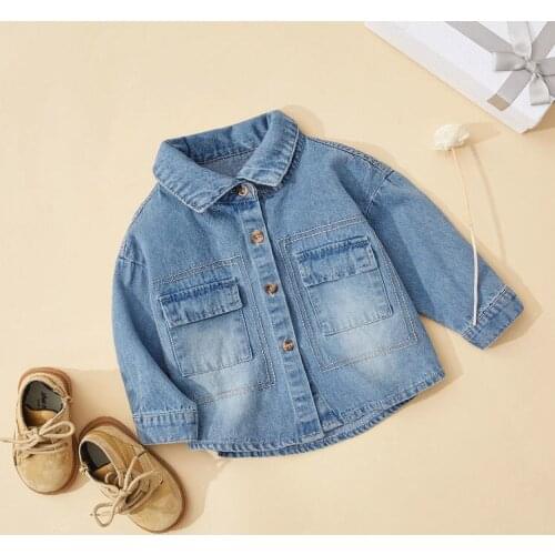 2021 New Spring Autumn/winter/summer Girls Kids Boys Denim Coat Comfortable Cute Baby Clothes Children Clothing