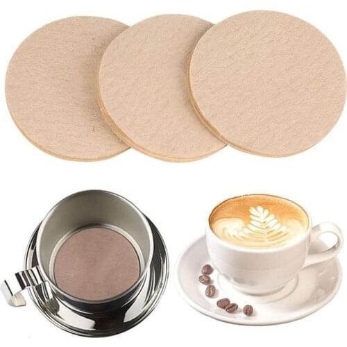 100pcs/pack Moka Pot Filter Paper Coffee Filter Paper 6cm Length For Espresso Coffee Maker Dripper Coffee Filters Tools
