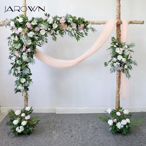 JAROWN Artificial Flower Row Flower Ball Wedding Arch Decorations Props Fake Flowers Home Party Background Decor Flores