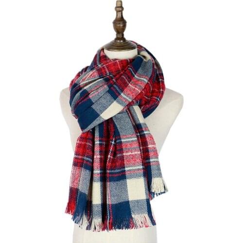 Cashmere Wool Blanket Long Winter Stole Scarfs Shawls Plaid Women Warm Echarpe Hiver Femme Wraps Muffler