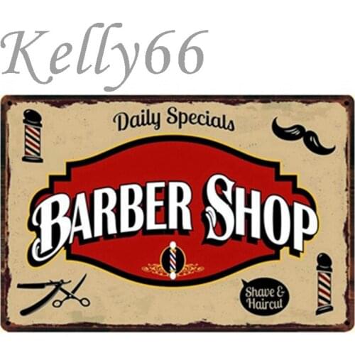[ Kelly66 ] Barber Shop Decor Painting Wall tin signs Plaque 20*30 CM Size Y-1063