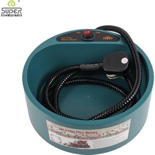 2.2 L Heated Dog Bowl Waterproof Bite-resistant Safe Thermal Pet Bowl Anti-skid for Small Medium Large Dogs