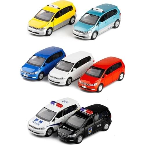 High simulation 1:32 Touran car alloy model,die-cast metal 6 door sound and light model,childrens birthday toys,free shipping