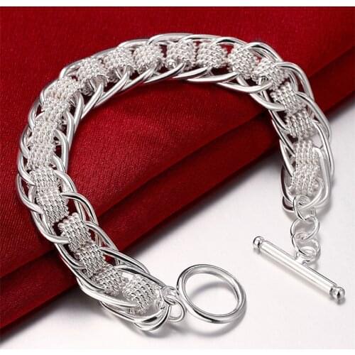 NEW Design 925 Silver High Quality Lady Bracelet Many Circle Charm Bracelets Jewelry for Women Men Wholesale Wedding Gift