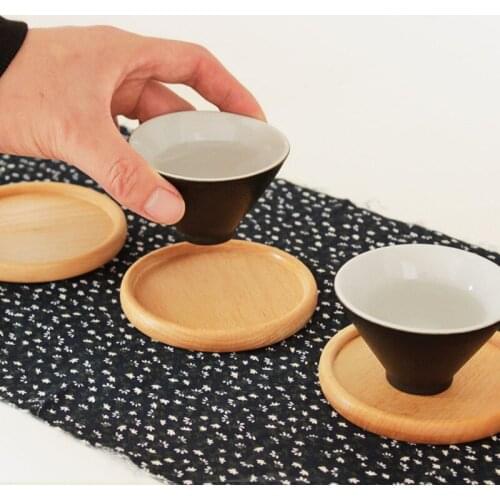 Handmade Insulation Placemats Natural Wood Coasters Bowl Pad Table Padding Cup Mats Kitchen Decoration Accessories