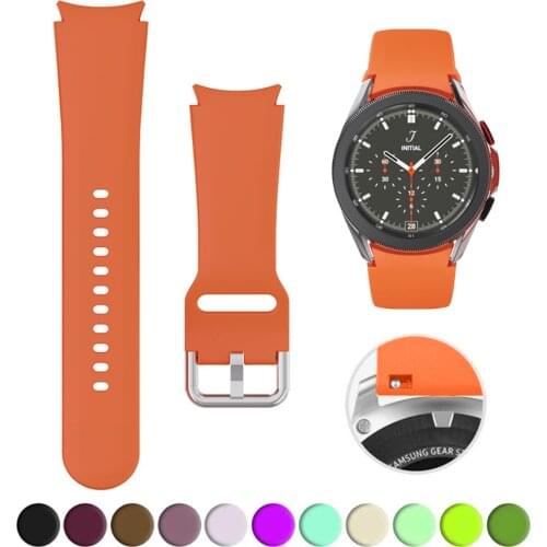 20MM Silicone Strap For Samsung Galaxy Watch 4 Classic 42mm 46mm smart watch Wristband Bracelet Galaxy Watch 4 40mm 44mm band