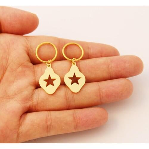 Kiribati Earrings Island Style Earrings for Women Girls Stainless Steel Star Shape Gold Earrings Jewelry Gift