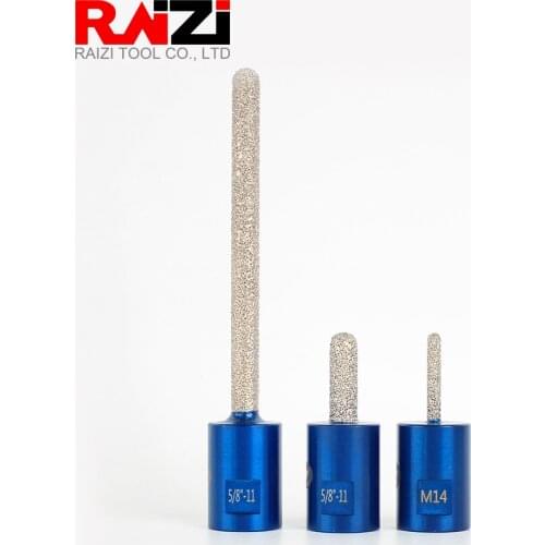 Raizi 1pc Diamond Coated Mortar Raking Bit for Mortar Removal M14/ 5 8-11 Thread Vacuum Brazed Coarse Brick Milling Bit
