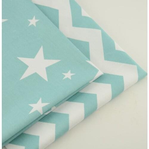 Light Blue Designs Garment Patchwork 50cmx160cm/piece Sewing for DIY Doll Clothes Bedding Tissue Materials 100% Cotton Fabrics