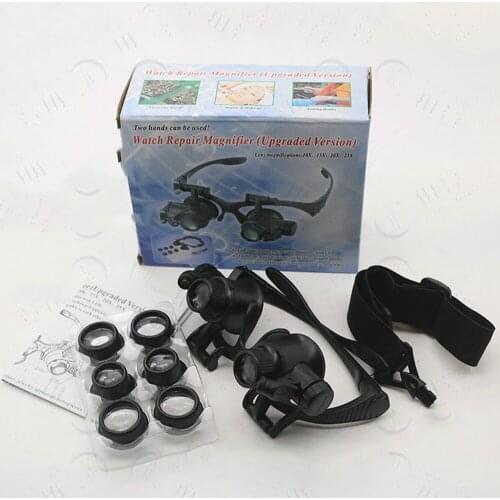 10X 15X 20X 25X Multi-Power Magnifier Eye Glasses Watch Repair Loupe Jeweler Magnifying Glass Locksmith Tool
