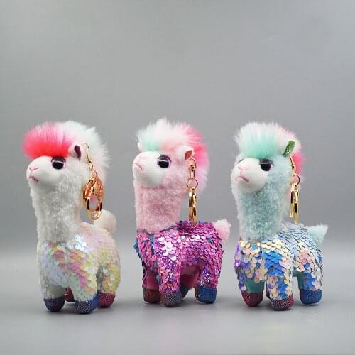 13cm high quality lama plush toy key chain lovely alpacos backbag mobile phone pendant small gifts for boyfriend girlfriend