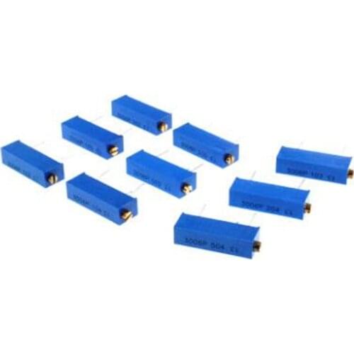 10pcs/Lot 10PCS 3006P 100 ohm ~ 500K ohm Trimmer Potentiometer 1K 2K 5K 10K 20K 50K 100K 200K 500K 1M 100R 200R 500 Best Quality