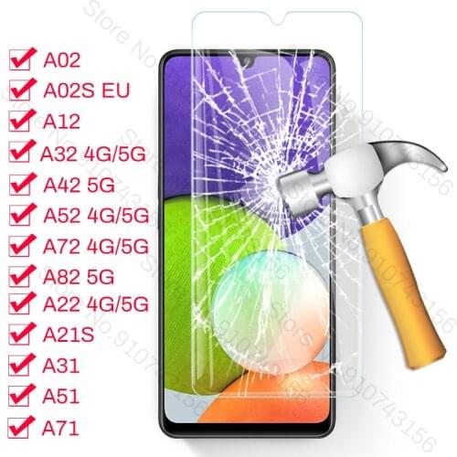 9D Protective Glass Sumsung Glaxy A 02 02S 12 22 32 42 52 72 82 21S 31 51 A12 A32 A22 A52 A72 2021 4G 5G Screen Protectors Film