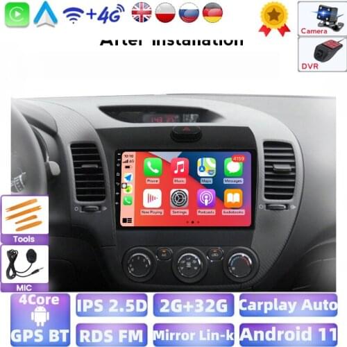 9" IPS 2G+WiFi 2din Android Car Stereo Radio Bluetooth Player For Kia K3 Cerato Forte 2013 2014 2015 2016 2017 Built-in GPS