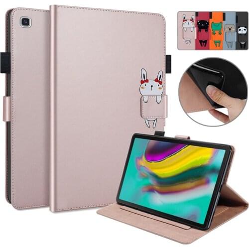 Coque For Samsung Galaxy Tab S5e Case 10 5 Inch T720 T725 Kawaii Cartoon Flip Wallet Stand Tablet For Galaxy Tab S5 Cover+Gift