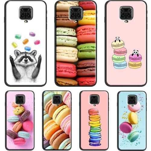 PINK Dessert Ice Cream Macarons Cake Funda For Xiaomi Redmi Note 10 Pro Note 9 Pro Note 8 Pro 7 K40 8T 9S 9A 9C 9T Case Cover