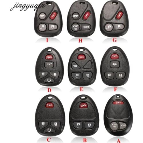 Jingyuqin 3 Buttons No Chip Blank Remote 2 + 1 Panic Key Shell Case Cover For Buick Hummer H3 GMC For Chevrolet Colorado Isuzu