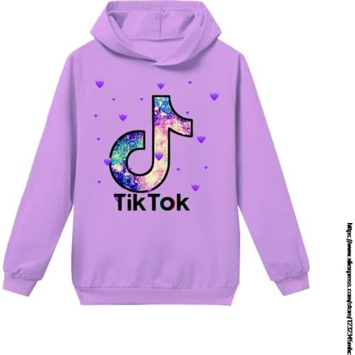 Kids Tik Tok Autumn and winter childrens hoodies trendy fashion boys and girls hoodies warm sweaters little girls clothing