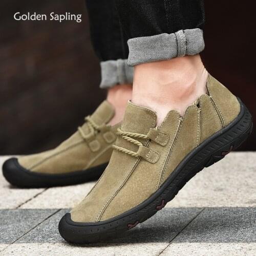 Golden Sapling Classics Men Loafers Breathable Genuine Leather Mens Casual Shoes Leisure Driving Flats Fashion Handmade Loafers