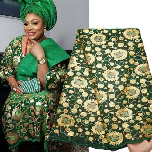 SJD LACE Purple High Quality African Lace Fabirc 2021 Flowers Sequins Sewing Embroidery Nigreian Fabric Women Wedding DressA2456