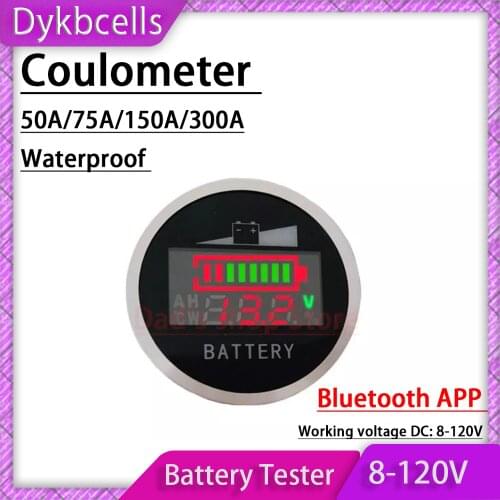 ​Bluetooth APP Battery Monitor Coulometer Capacity Tester DC 8V-120V LiFePO4 Li-ion lead-acid lithium CAR electric Scooter Motor