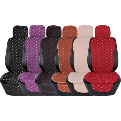 Flax Universal Car Seat Cover Linen Non-slip Auto Seat Cushion Mat Fit Most of Car Styling Automobile Carpet Pad Protector