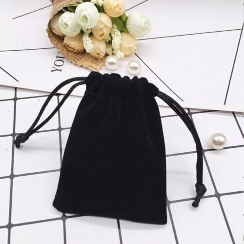 100pcs high quality velvet jewelry drawstring dust bag pouch for accessories vanilla packaging Various colors,wholesale