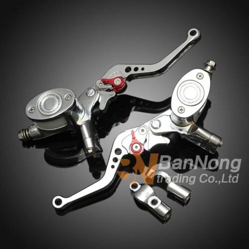 Modified 7/8" 22mm Clutch lever mirror seat Hydraulic brake Master Cylinder For Honda Yamaha Kawasaki Suzuki All Street Racing