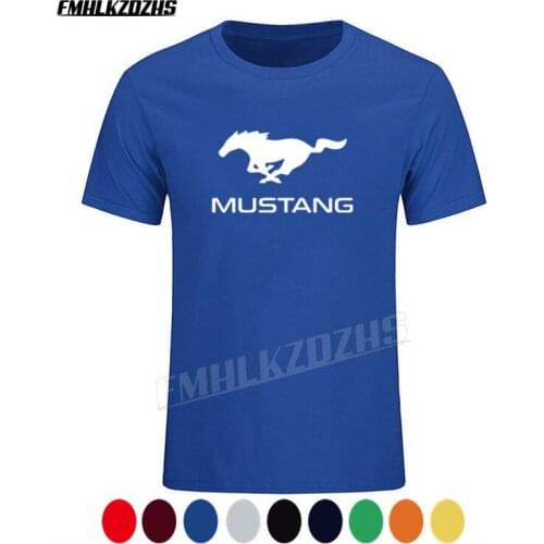 Men Mustang Car Logo T-shirt Print Casual HipHop Harajuku T shirt Brand Creative Men\Women Universal Cotton Short Sleeve Tee