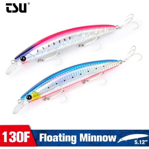 TSURINOYA 130F Long Casting Minow Set 6pcs TWINKLE 130mm 23g Long Casting Sea Fishing Lure Flounder Sea Bass Large Hard Bait