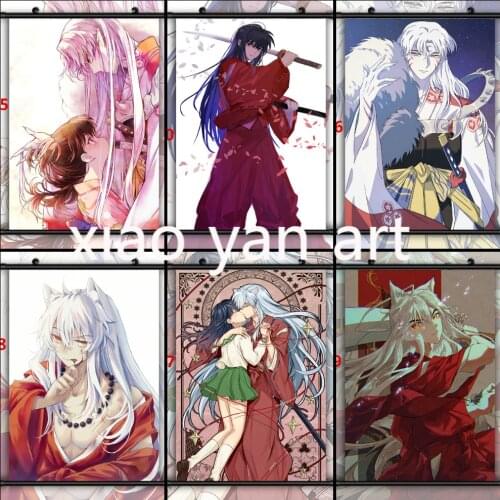 Inuyasha Sesshomaru Higurashi 5D DIY Full Diamond Embroidery Diamond Painting Diamond Mosaic Cross Stitch Kits Room Decor