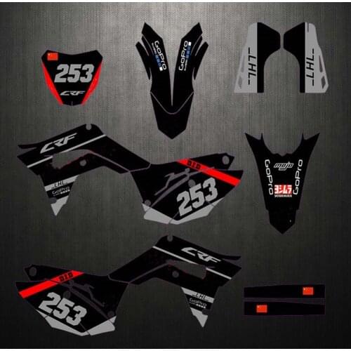 Motorcycle TEAM GRAPHICS DECALS Stickers kits For Honda CRF250 CRF250R CRF 250R 2018 2019 CRF450 CRF 450R CRF450R 2017 2018 2019