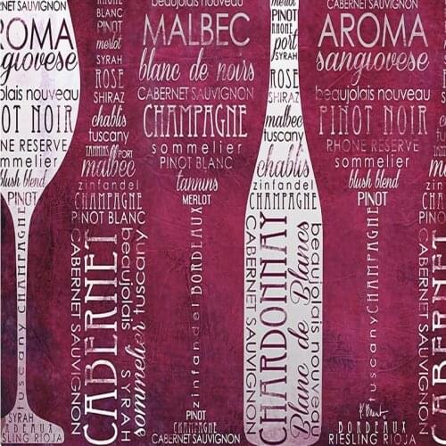 Custom wall mural Custom English alphabet wine bottle Fresco bar Restaurant studio lobby mural TV backdrop wallpaper