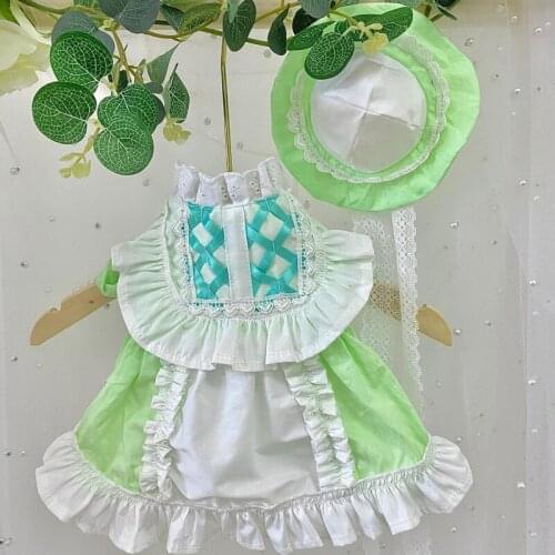 Girl Dog Clothes Summer Pet Dress + Hat Puppy Apparel Yorkies Chihuahua Cat Pomeranian Shih Tzu Poodle Bichon Schnauzer Clothing