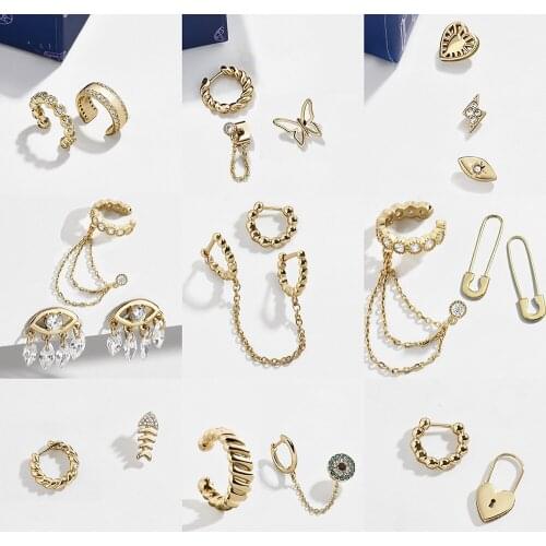 Wholesale Various Shaped Female Fashion Drop Dangle Earrings for Women Metal Party Jewelry Accessory Girl Gift Heart Earrings