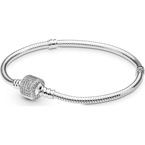 GChic Original Bracelet Signature Clasp Crystal Base Snake Chain Bangle Fit P Women Bead Charm DIY Jewelry Pulseras Mujer