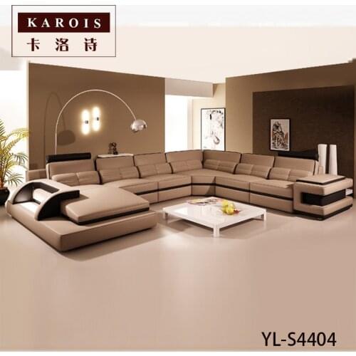 KAROIS S4404 Nordic Furniture Cowhide Sofa European Corner Leather Sofa Combination new arrival