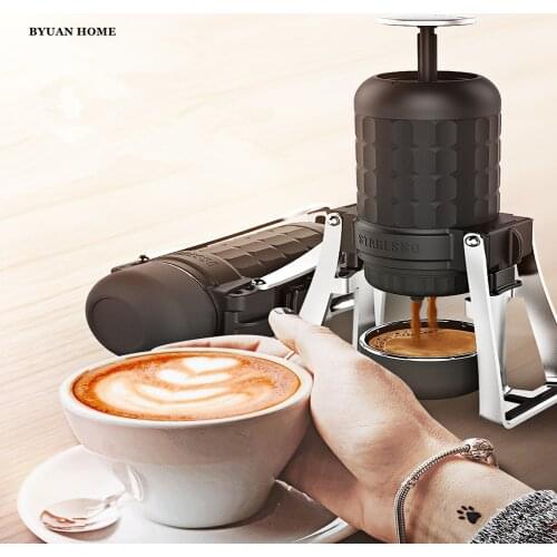 Super mini portable manual espresso coffee maker outdoor cappuccino coffee machine for coffee powder