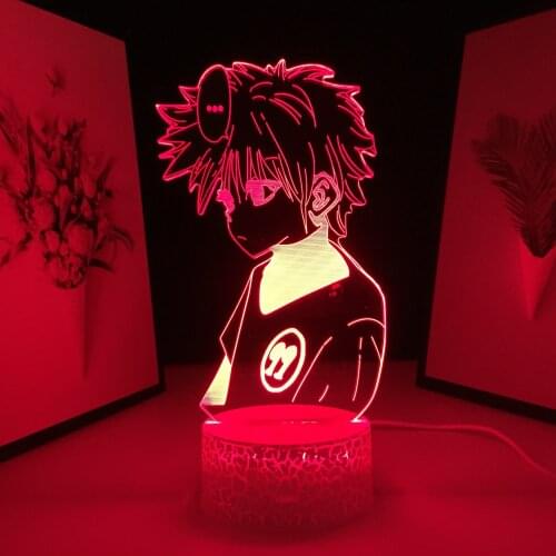 Hunter X Hunter LED Night Light Anime Figure Killua Zoldyck Nightlight for Kids Gift 3D Table Lamp Color Changing Usb Battery